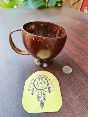 ITUMILANI: Coconut Shell Tea Cup & Spoon