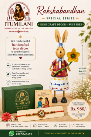 Iron Craft Bunny with Flower